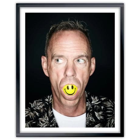 Framed Fatboy Slim, Smiley Ball (Looking to Side), Small