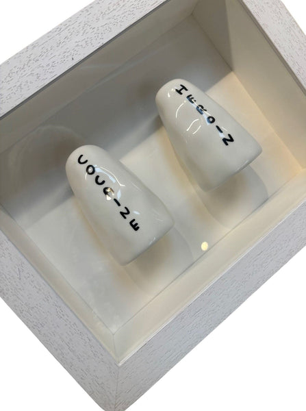 Framed Heroin and Cocaine Shakers by David Shrigley | Enter Gallery