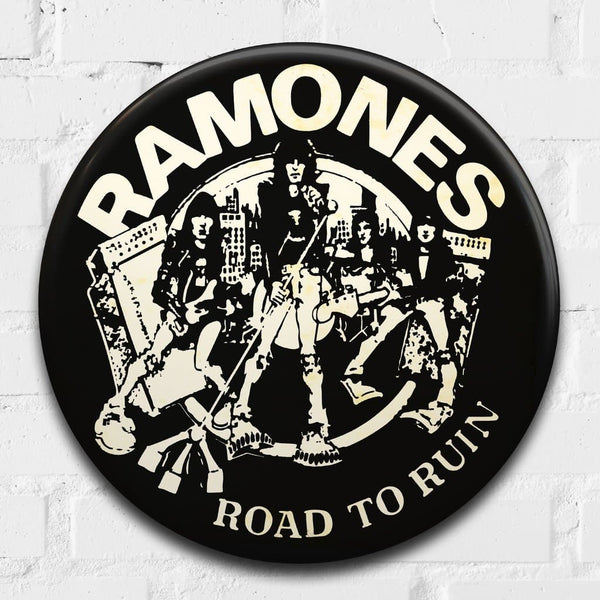 Ramones, Road to Ruin, Giant 3D Badge by Tape Deck Art | Enter Gallery