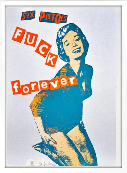 Framed Fuck Forever, Silver by Jamie Reid | Enter Gallery