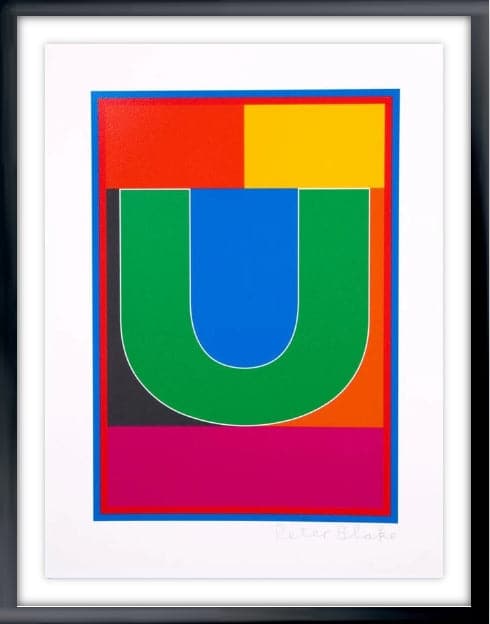 Framed Dazzle Alphabet U