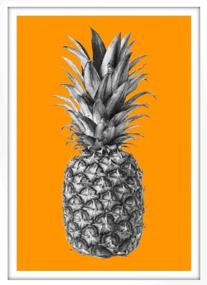 Framed Rainforest Rewild Pineapple Orange, A3