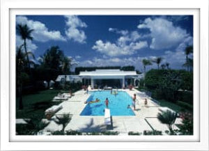 Framed Pool In Palm Beach, C-Type Print, Extra Large