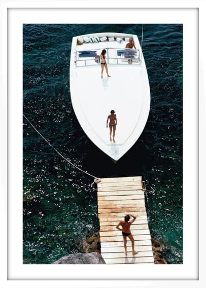 Framed Speedboat Landing, C-Type Print, Large, Bright White Box Frame