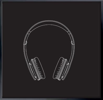 Framed Set of Headphones