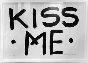 Kiss Me (Black), Framed