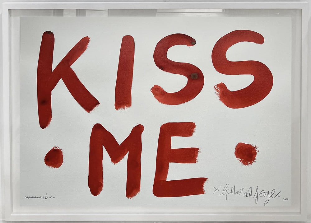 Kiss Me (Red), Framed