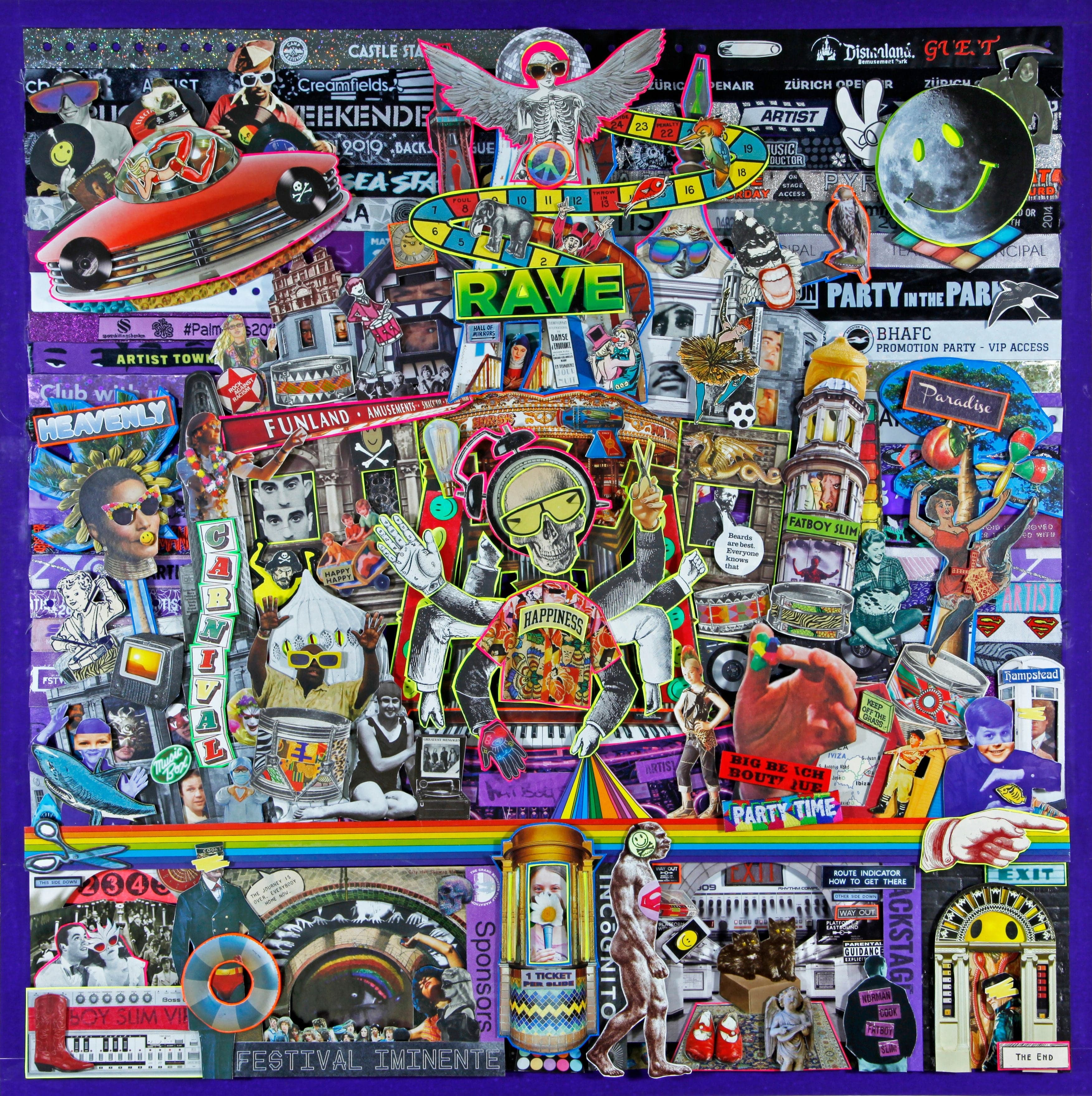eat sleep RAVE, Original by Vintage Shuffle | Enter Gallery