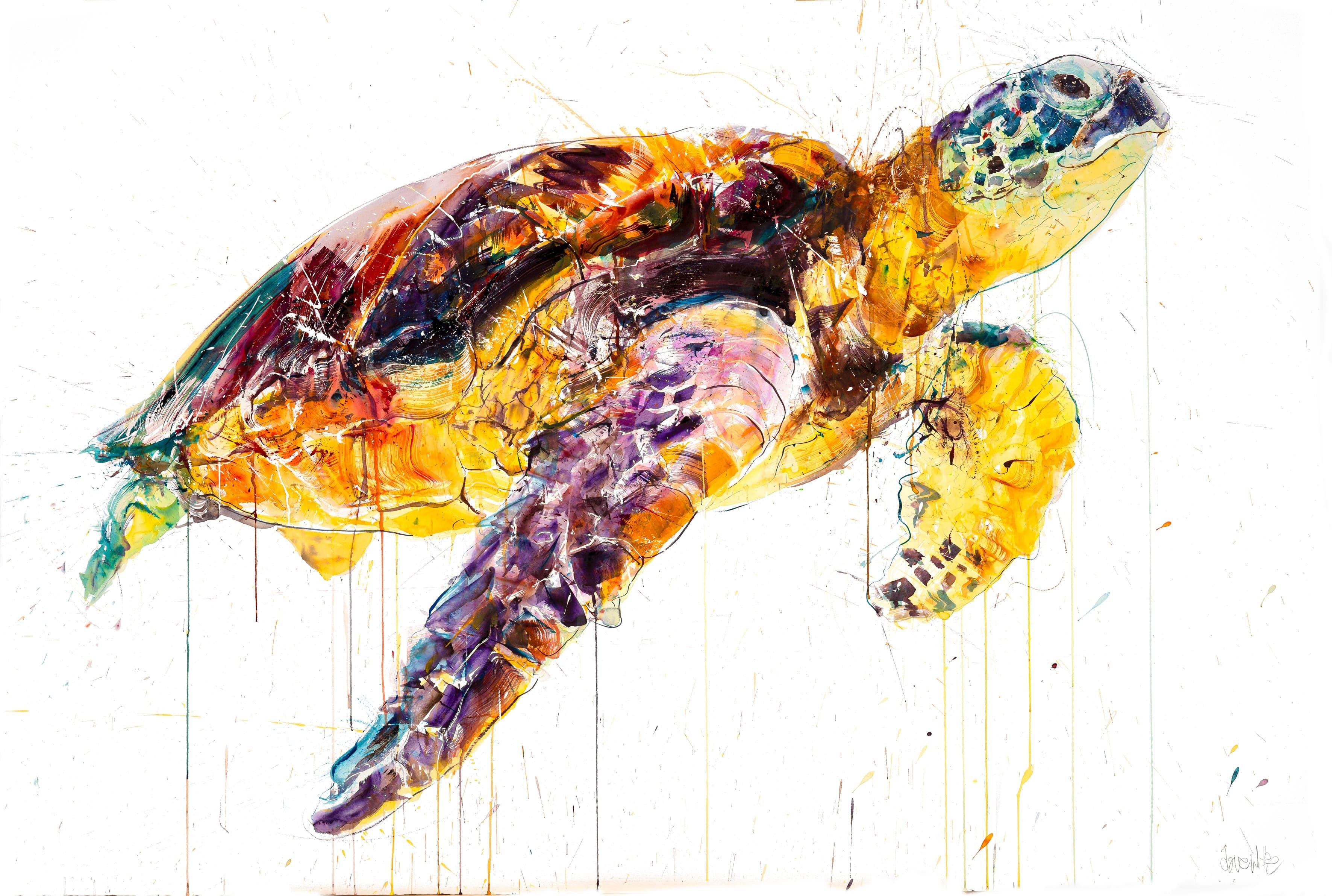 Sea Turtle Gold Leaf Edition Art Print By Dave White Enter Gallery sea-turtle-gold-leaf-edition-art-print-by-dave-white-enter-gallery