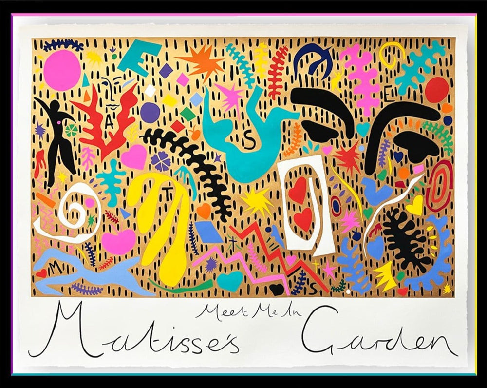 Meet Me In Matisse’s Garden Gold, Framed Original