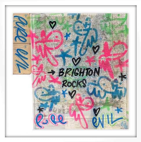 Framed Brighton Rocks! V Original