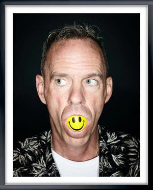 Framed Fatboy Slim, Smiley Ball (Looking to Side), Medium