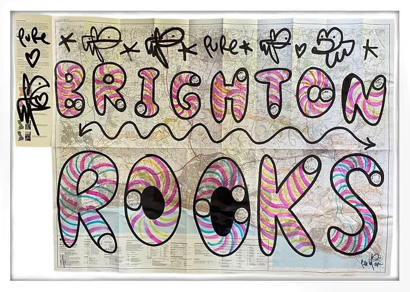 Framed Brighton Rocks! XIII Original