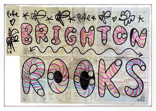 Framed Brighton Rocks! XIII Original by Pure Evil | Enter Gallery