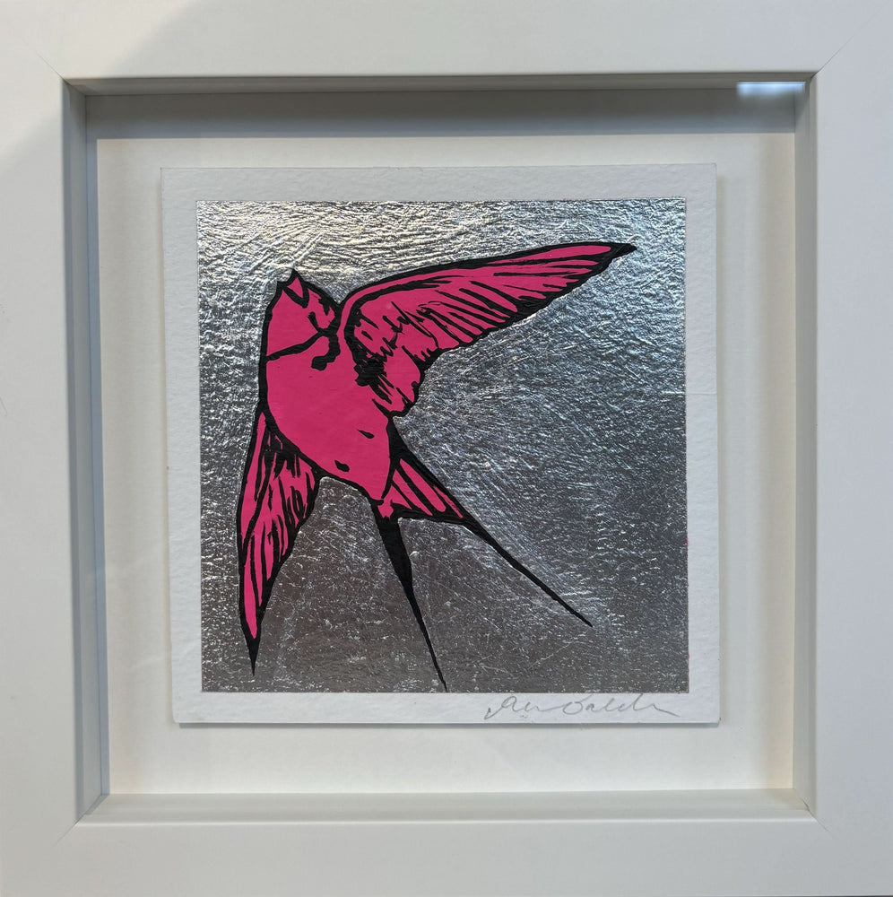 Framed Love and Light Mini Silver and Pink, Original