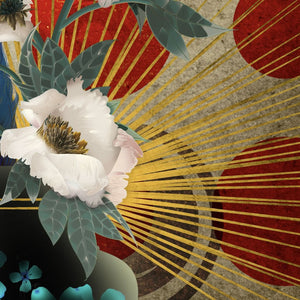 Peonies and Feathers