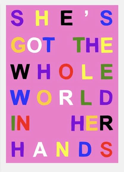 She's Got The Whole World In Her Hands, Large