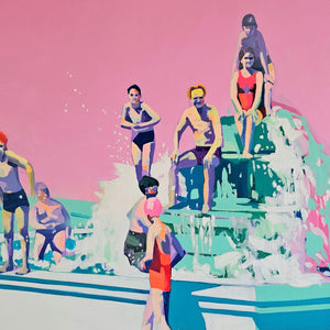 Fountain, Original on Canvas