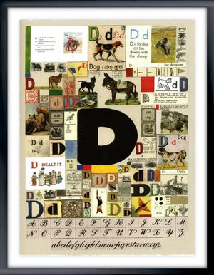 Framed Alphabet : The letter D