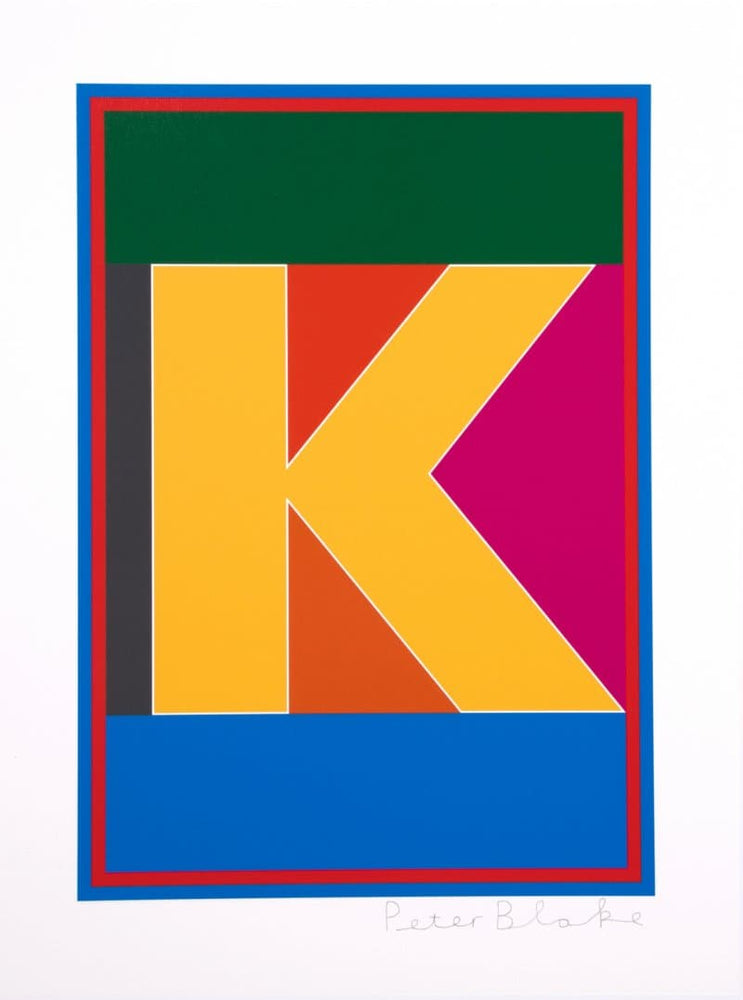Dazzle Alphabet - K by Peter Blake | Enter Gallery