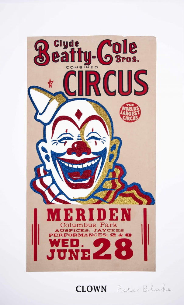 Reclaimed Icons Clown art print by Peter Blake | Enter Gallery