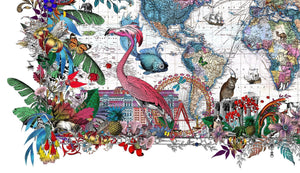 Gull Fiskar, World Map 2017 artwork by Kristjana S Williams 