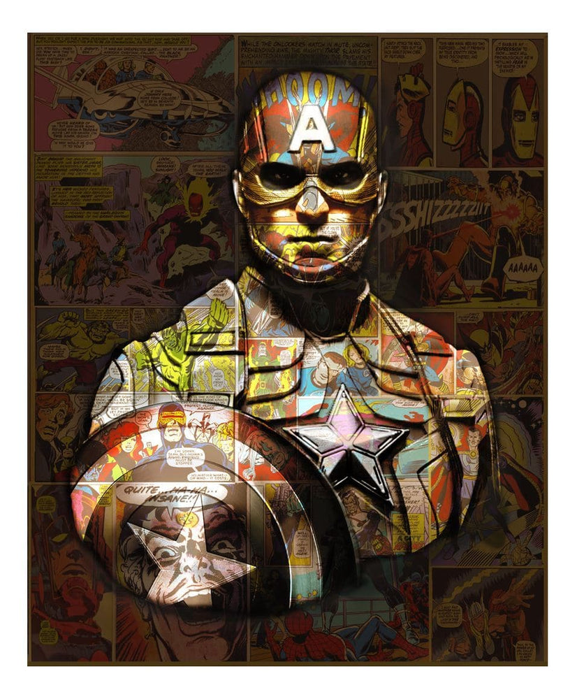 Captain America (Small) artwork by Dirty Hans 