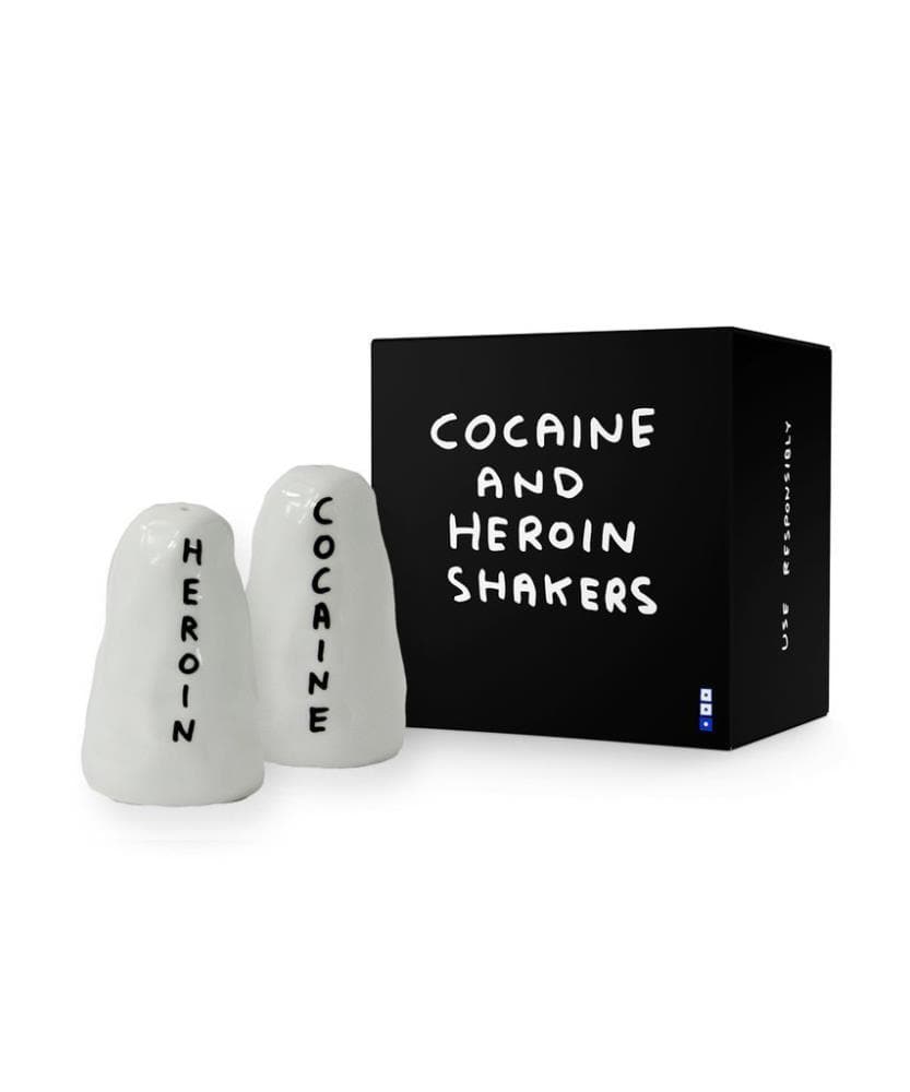 Heroin and Cocaine Shakers artwork by David Shrigley 