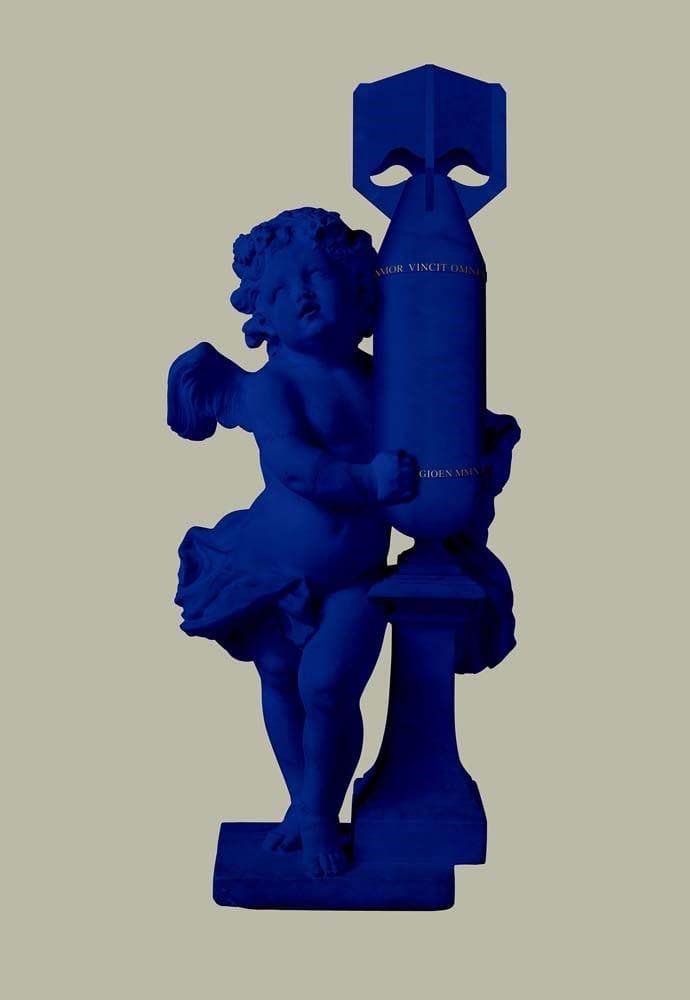 Cupid, Amor Vincit Omnia (Love Conquers All) (Blue) artwork by Magnus Gjoen 