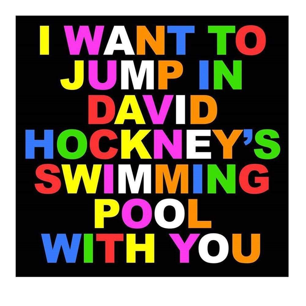 Framed, I Want To Jump In David Hockneys Swimming Pool With You (Signed Limited Edition Of 25) By Benjamin Thomas Taylo