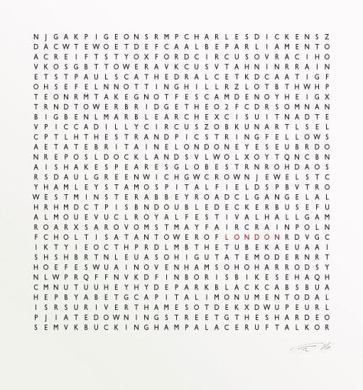London Word Search artwork by Clive Sefton 