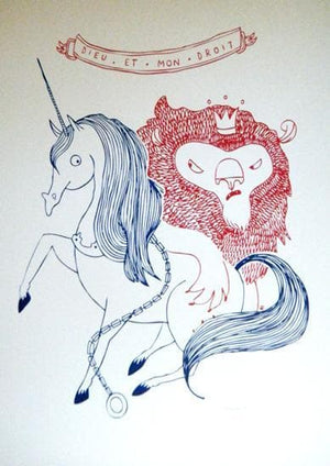 Lion and Unicorn artwork by Keeki 