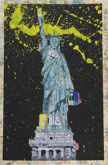 Liberty artwork by Mr Brainwash 