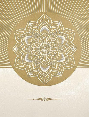 Obey Lotus Diamond White and Gold artwork by Obey (Shepard Fairey) 