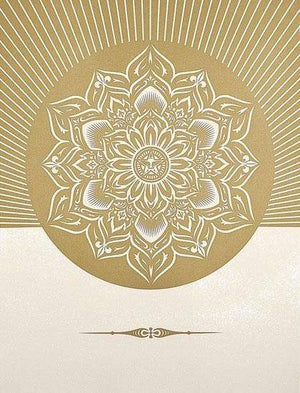 Obey Lotus Diamond White and Gold artwork by Obey (Shepard Fairey) 