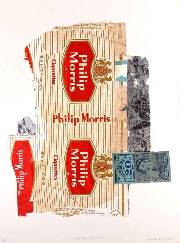 FRAMED Philip Morris (Signed Limited Edition Silkscreen of 175 with silver leaf) By Peter Blake | Enter Gallery