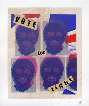 Vote for Light artwork by Jamie Reid 