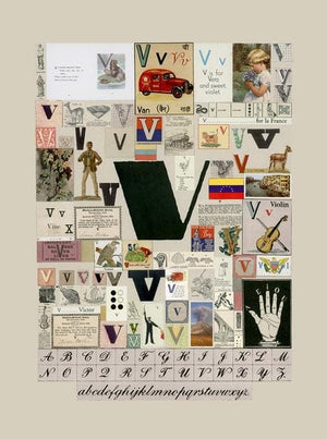 Alphabet : The letter V (Artist Proof) artwork by Peter Blake 