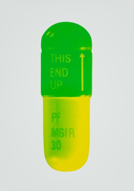 The Cure - Mint Blue/Apple Green/Lemon Yellow artwork by Damien Hirst 