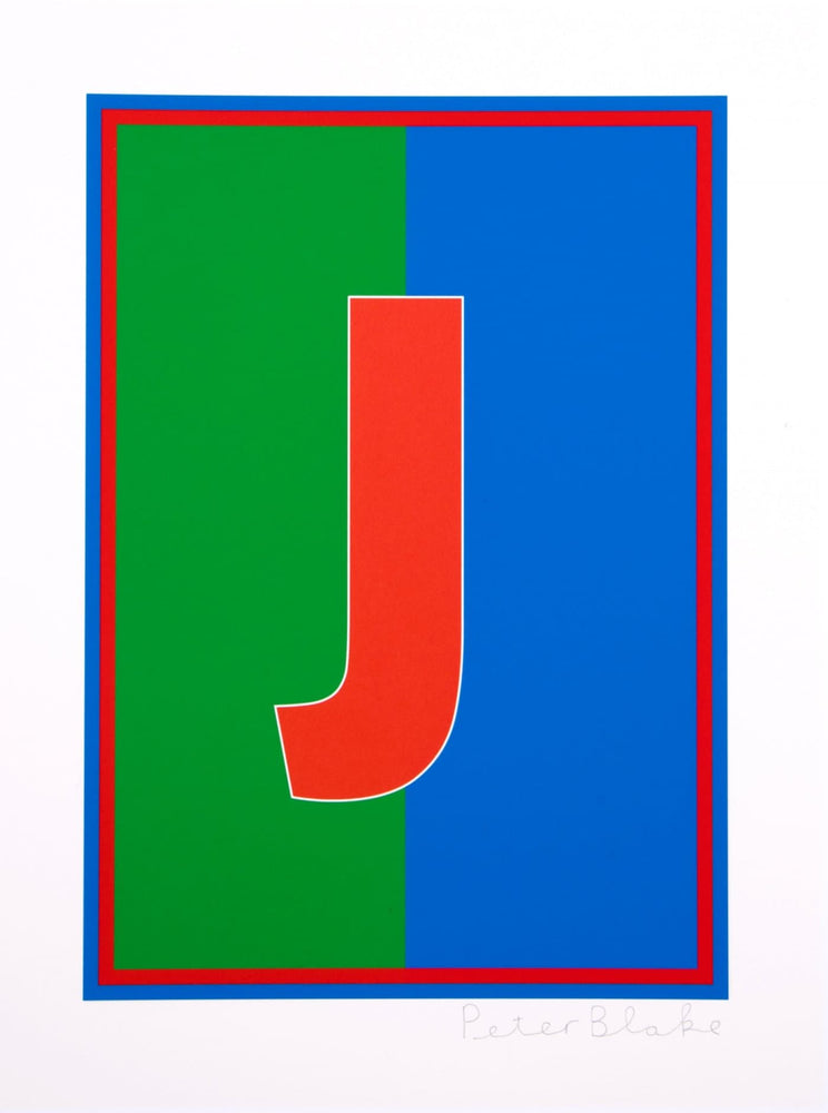 Dazzle Alphabet, J artwork by Peter Blake 