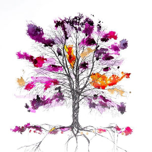 Copper Beech Web Purple and Pink artwork by Rob Wass 