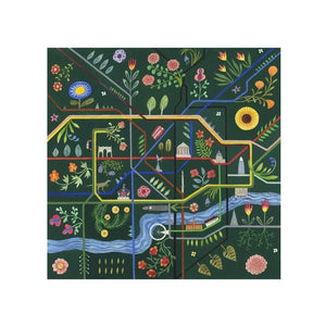 London Tube Map - Green artwork by Helen Cann 