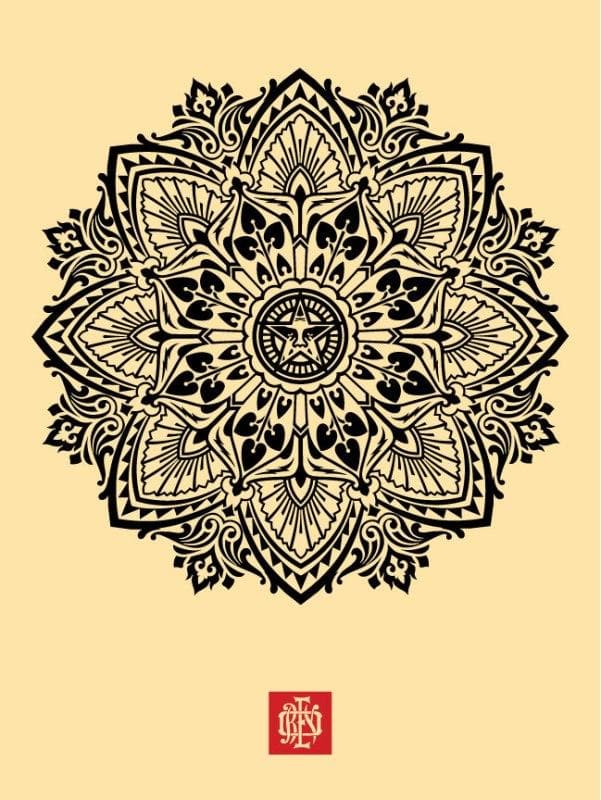 Mandala Ornament 2 - Cream artwork by Obey (Shepard Fairey) 