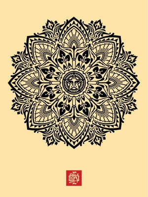 Mandala Ornament 2 - Cream artwork by Obey (Shepard Fairey) 