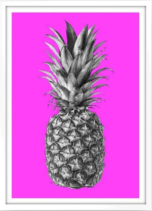 Framed Rainforest Rewild Pineapple Pink, A3