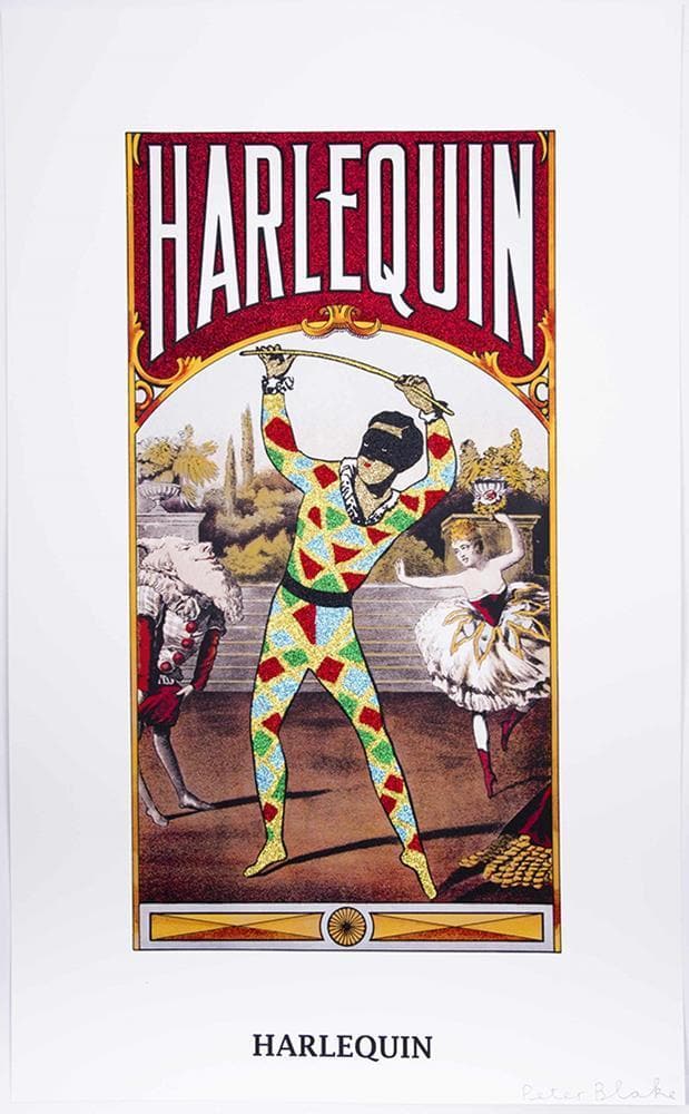 Reclaimed Icons, Harlequin artwork by Peter Blake 