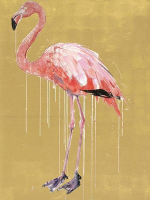 FRAMED Flamingo I Gold Leaf (Limited Edition 30) Dave White | Enter Gallery