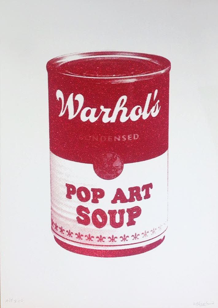 Pop Art Soup - Red Glitter artwork by William Blanchard 
