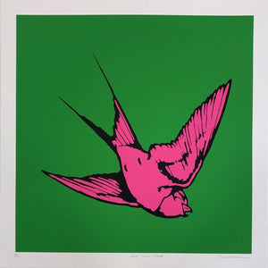 Love and Light - Green and Pink artwork by Dan Baldwin 