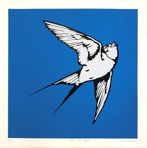 Love and Light - Blue and Pale Grey artwork by Dan Baldwin 